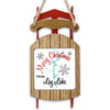 Sled ornament with "Merry Christmas from Lay Lake" text and turquoise lake graphic.