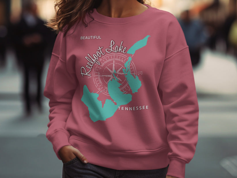 Crewneck sweatshirt featuring Rudlfort Lake map and Tennessee text.