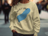 Cream sweatshirt with Convict Lake California graphic and compass rose design.