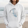 White hoodie with "Lake Oconee Georgia" text and a map graphic.