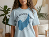 Light blue t-shirt with Rose Canyon Lake Arizona map and compass design.