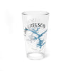 Clear glass pint glass with "LAKE GREESON ARKANSAS" and map graphic.