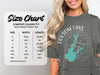 Comfort Colors 1717 heavyweight adult tee size chart in inches.