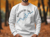 White sweatshirt with Bankhead Lake map and compass design, Alabama.