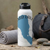White water bottle with "MID LAKE" text and a blue lake outline.