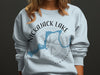 Light blue sweatshirt with "NICKAJACK LAKE TENNESSEE" and a compass rose graphic.