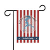 Red and white striped garden flag with "Little Grassy Lake Illinois" and "The Smith Family".