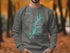 Gray sweatshirt with "Beautiful Jordan Lake North Carolina" and compass design.
