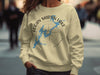 Cream sweatshirt with Logan Martin Lake Alabama map and compass design.