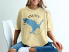 Yellow t-shirt with blue Lake Siskiyou map and compass graphic.