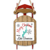 Sled ornament with "Merry Christmas from Lake Bomoseen" text and map graphic.