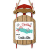 Sled ornament with "Merry Christmas FROM Oneida Lake" and snowflakes.