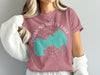 Pink t-shirt with Diamond Valley Lake California map graphic and compass design.