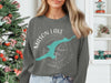 Mason Lake Washington map design on a grey sweatshirt with compass graphic.