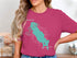 Gull Lake Michigan graphic on a pink t-shirt.