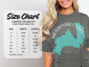 Comfort Colors 1717 size chart for heavyweight adult tees, measured in inches.