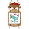 Wooden sled ornament with "Merry Christmas from Lake Siskiyou" text.