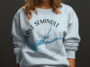 Light blue sweatshirt with Lake Seminole, Georgia design and compass graphic.