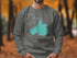 Sweatshirt with Lake Mendota map and compass graphic.
