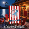 Customizable "The Smith Family" flag with Benbrook Lake, Texas design.