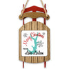 Wooden ornament shaped like a sled with "Merry Christmas from Lake Lurleen".