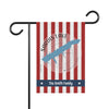 Garden flag with red and white stripes, Sardis Lake Mississippi map, and "The Smith Family."