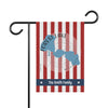 Garden flag with red and white stripes, a blue Forest Lake map, and "The Smith Family" text.