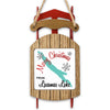 Sled ornament with "Merry Christmas From Lacamas Lake" text and snowflakes.