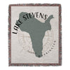 Lake Stevens Washington map design with compass rose and tasseled edges.