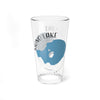 Glass with "Mono Lake California" text and a blue map of Mono Lake.