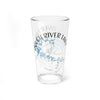 Clear glass pint glass with "Rough River Lake Kentucky" and a map graphic.
