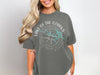 Gray t-shirt with "Lake of the Ozarks Missouri" text and compass graphic.