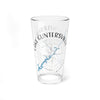 Glass with "Lake Guntersville Alabama" text, compass rose, and lake outline map.