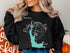Black sweatshirt with Parker Canyon Lake Arizona map and compass design.