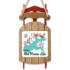 Sled ornament with "Merry Christmas from Herb Parsons Lake" text and snowflakes.