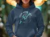 Navy hoodie with "Logan Martin Lake Alabama" and compass rose graphic.