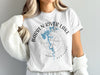 White t-shirt with Barren River Lake Kentucky map and compass design.