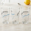 Three clear glasses with "Lake Hickory North Carolina" and compass design.