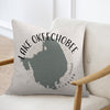 Pillow with Lake Okeechobee map design and "FLORIDA" text.