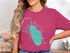 Pink t-shirt with "Beautiful Black Lake New York" and a compass rose.