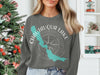 Chautauqua Lake New York graphic on grey sweatshirt with compass design.