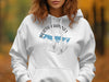 White hoodie with "North Channel Michigan" text and compass design.