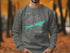 Grey sweatshirt featuring "Huntington Lake" map with compass and "California".