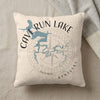 Pillow with Cave Run Lake map and compass rose, with "Kentucky" text.