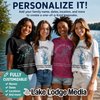Four women wearing custom t-shirts with lake designs and names: Bankhead Lake and Lake Norman.