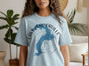 Light blue t-shirt with Lake Pend Oreille map and compass design, Idaho.