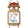 Christmas ornament shaped like a sled with "Merry Christmas from Trinity Lake" text.