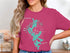 Pink t-shirt with "Beautiful Moosehead Lake Maine" map graphic.