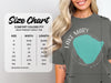 Comfort Colors 1717 heavyweight adult tee size chart in inches.