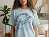 Light blue t-shirt with Logan Martin Lake map and compass graphic.